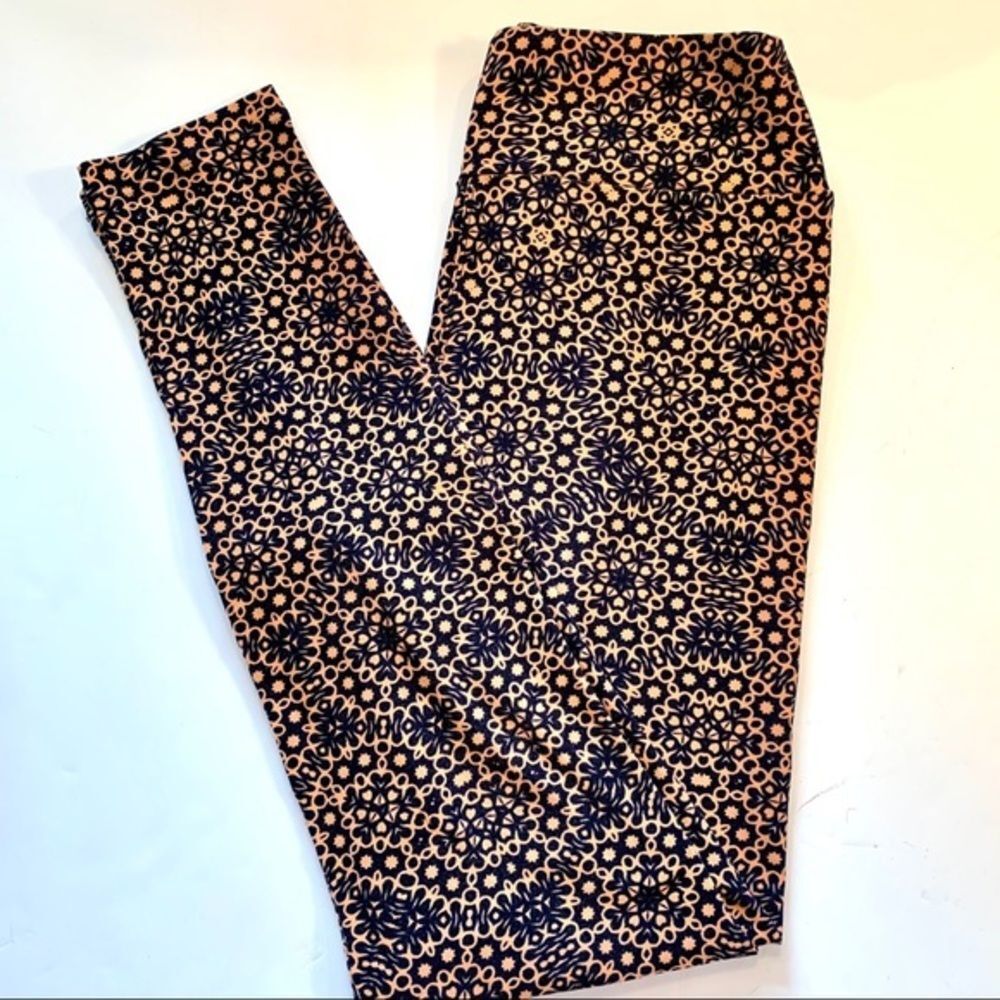 LulaRoe Navy Print‎ Stretch Pants